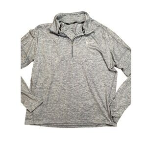 Nike Dri-FIT Running Quarter Zip Pullover Men's Gray Athletic Long Sleeve Shirt